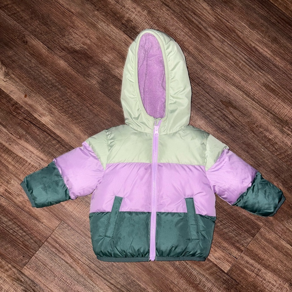 Kid’s Colorblock Hooded Puffer Jacket